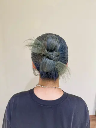 セミロング ヘアアレンジ 桜新町/ Mea⭐︎のヘアスタイル