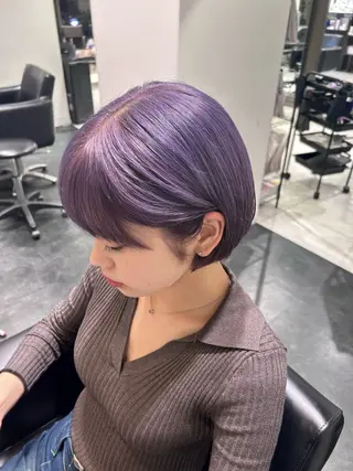 ショート カラー 透明感カラー 板橋　島村美咲のヘアスタイル