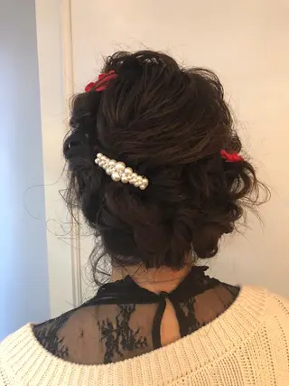 ミディアム ヘアアレンジ レイヤーカット✂️ 横浜No1♡下鳥翔子のヘアスタイル