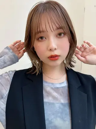 ミディアム カラー 🪭risa 暖色/レイヤー🪭のヘアスタイル