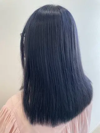 セミロング 白髪ぼかしデザイン ハイライト/宮本純登のヘアスタイル