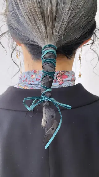 ミディアム ヘアアレンジ 髙塚碧🇰🇷 韓国ヘア🎗️のヘアスタイル