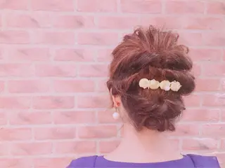 セミロング カラー ヘアアレンジ 透明感カラー🤎 ゆりのヘアスタイル