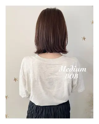 ミディアム カラー 市川 千夏のヘアスタイル