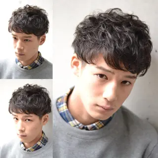ショート パーマ メンズ 大木 拓瑞のヘアスタイル
