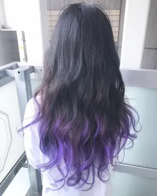 ロング カラー 岩谷/ブリーチ 🪽透明感カラーのヘアスタイル