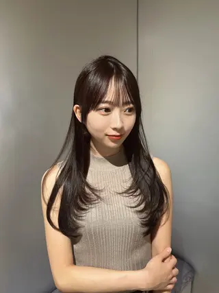 ロング カラー レイヤーカット/ 縮毛矯正🇰🇷早坂のヘアスタイル