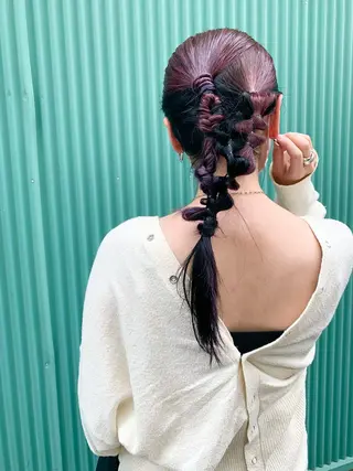 ロング カラー ヘアアレンジ KAWATOKO MISUZUのヘアスタイル
