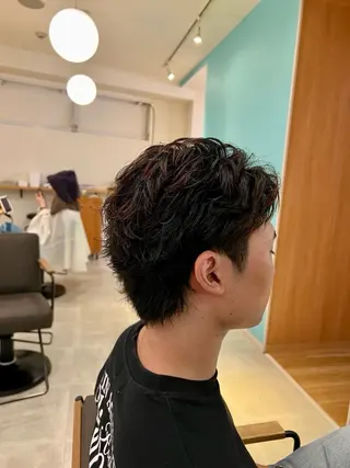 ミディアム パーマ あくつ べんのヘアスタイル