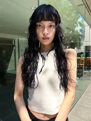 ロング モードレイヤー/ボブ Rikuのヘアスタイル