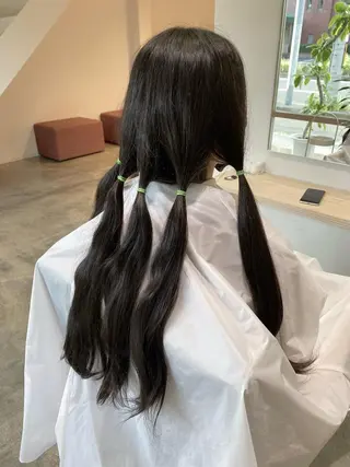 ショート 酸性ストレート/ブリ ーチなしWカラー河本のヘアスタイル