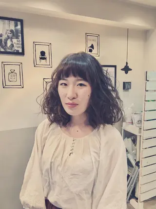 セミロング カラー パーマ ヘアアレンジ メンズ キッズ ネイル マツエク・マツパ ドライ カット✂️髪質改善のヘアスタイル