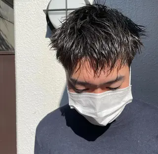 ショート カラー パーマ メンズ 吉田一輝 外国人パーマのヘアスタイル