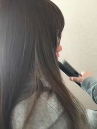 セミロング カラー 柳澤 和也のヘアスタイル