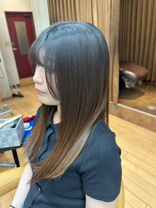 ロング ルキ🌈ブリーチカラ ー&メンズパーマ🦄のヘアスタイル