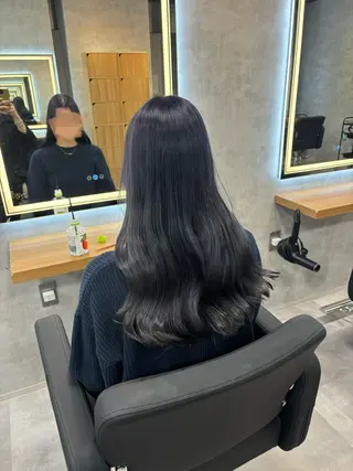 ロング カラー パーマ ヘアアレンジ 透明感ブリーチカラー 🌈TOMOHIROのヘアスタイル