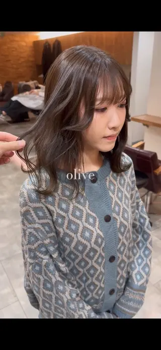 ミディアム カラー 藤本 あさひのヘアスタイル