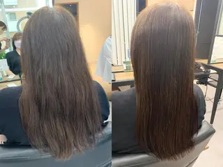 ミディアム カラー パーマ ヘアアレンジ メンズ キッズ ネイル マツエク・マツパ アイブロウ レイヤーカット／顔周 りカット/縮毛矯正のヘアスタイル