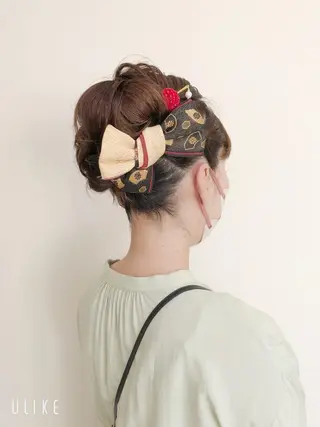 ヘアアレンジ ツノガイ エリのヘアスタイル