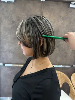 カラー AO所属・ボブ/ハイライト🦓 /harukaのヘアスタイル