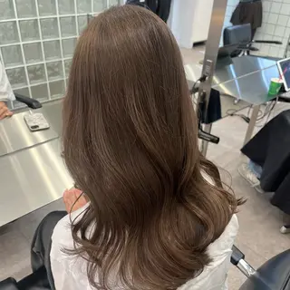 セミロング カラー ミルクティーベージュ /sara💛のヘアスタイル