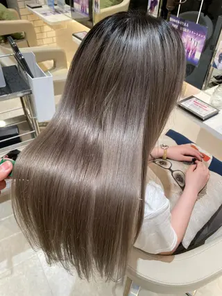 ロング 髪質改善・縮毛矯正 濱　泰賀のヘアスタイル