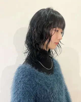 ミディアム パーマ MARU パーマ/レイヤーのヘアスタイル