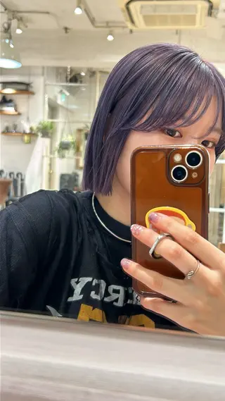 ショート カラー じゅわっと暖色カラー 🍊Moemiのヘアスタイル