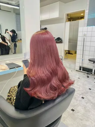 ロング カラー ウルフカットマスター みつきのヘアスタイル