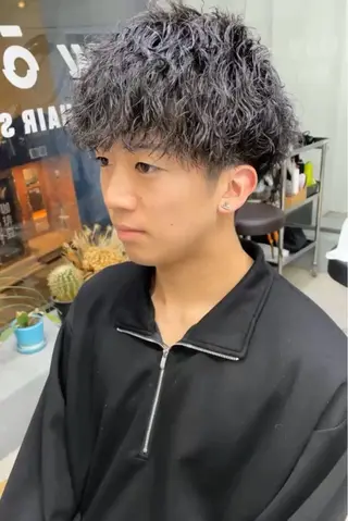 ショート パーマ メンズ メンズ専門サロン wokeのヘアスタイル