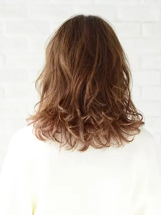 ミディアム カラー パーマ ショート/ボブ オオタダイスケのヘアスタイル