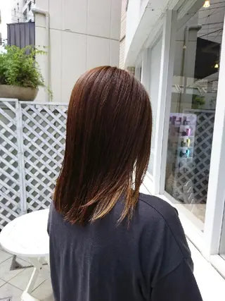 ミディアム カラー nagane sayakaのヘアスタイル