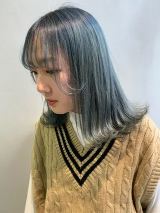 セミロング カラー 怪我のため6月末 復帰予定田中瑞希🍃のヘアスタイル