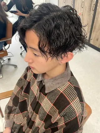 セミロング パーマ メンズ メンズ似合わせ🪞 kotoriのヘアスタイル