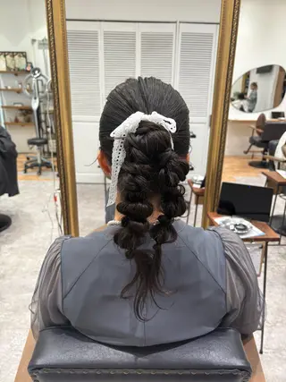 ヘアアレンジ ピンクカラーアレンジ 🩷AYANA🩷のヘアスタイル