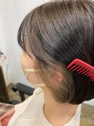 ミディアム カラー 田口 樹理のヘアスタイル