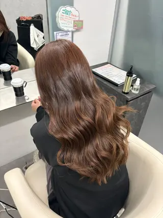 セミロング カラー トレンド甘めガーリー Mizuki☁️🫧のヘアスタイル