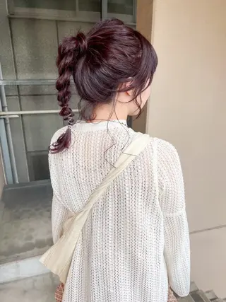 ミディアム ヘアアレンジ カラーパティシエ facce🌼ikoのヘアスタイル