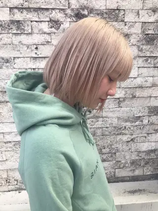 ミディアム 透明感カラー🌿ボブ ✨飛田　ケイのヘアスタイル