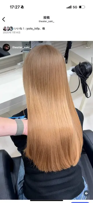 カラー ハイトーン/透明感 艶カラー/SAKI‎のヘアスタイル