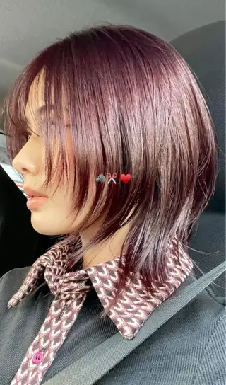 ミディアム YUUKI/ウルフ .ボブパーマのヘアスタイル