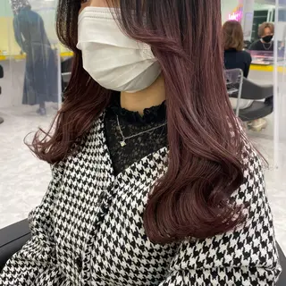 セミロング カラー ヘアアレンジ mai🍑暖色カラー /レイヤー💖のヘアスタイル