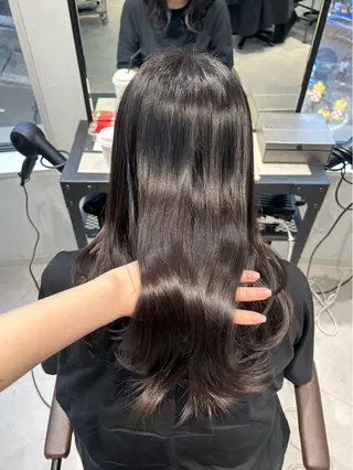 ロング カラー ninaアイドル前髪 ×透明感🎀のヘアスタイル