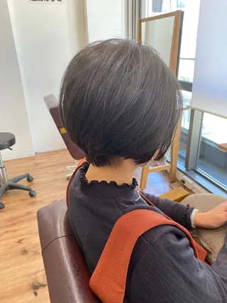 ショート カラー 髪質改善&縮毛矯正 カット/soyaのヘアスタイル