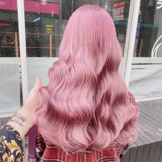 セミロング カラー ヘアアレンジ TAKUMAブリーチ /切りっぱなし🪽のヘアスタイル