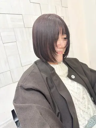 ミディアム ショート/ボブ /髪質改善縮毛矯正のヘアスタイル