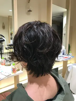 ショート パーマ 三代 ゆりあのヘアスタイル