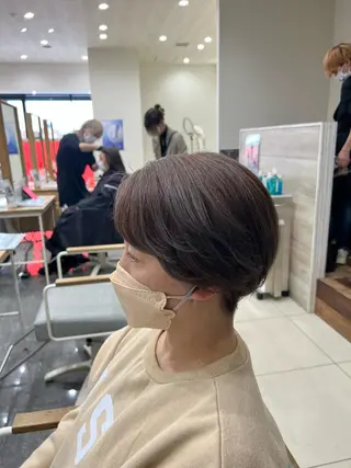 ショート カラー 太白区/白髪ぼかし ハイライト/千葉達人のヘアスタイル
