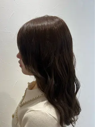 セミロング カラー ふわモテ/艶カラー yuki♡♡のヘアスタイル