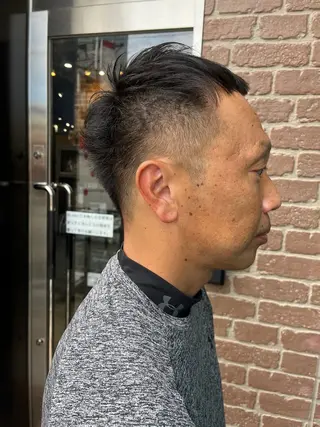 ショート パーマ メンズ 久木原 ゆりのヘアスタイル